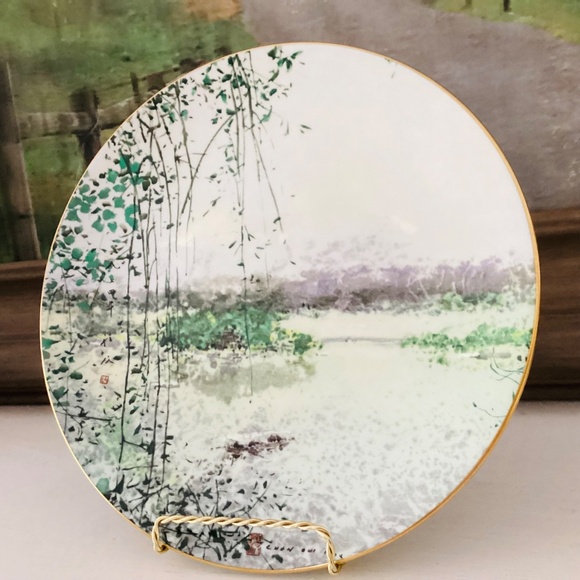 "Lake of Mists" By Chen Chi 10.5" Royal Doulton 1980 Art Plate #7001 Bone China - Picture 5 of 12